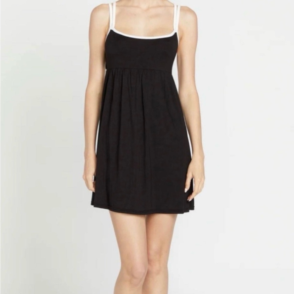 Volcom Black and White Striped Mini Dress